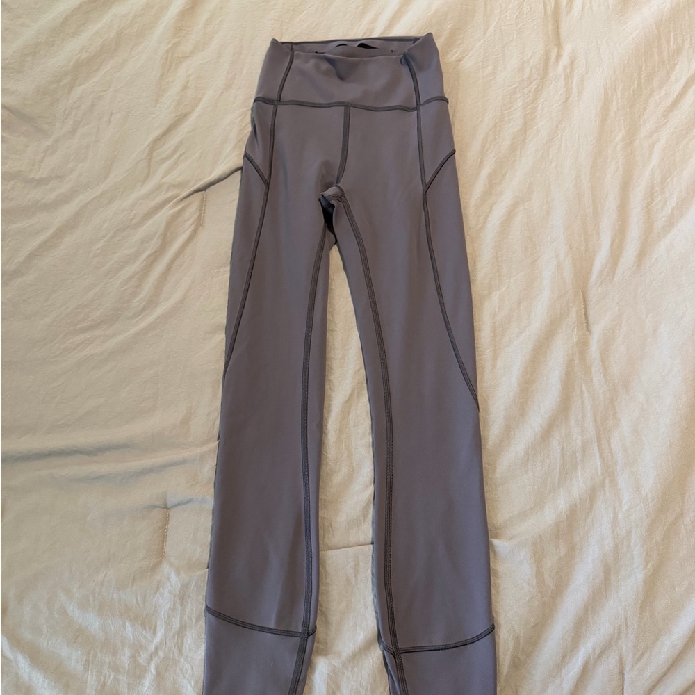 Gray High-Waisted Leggings
